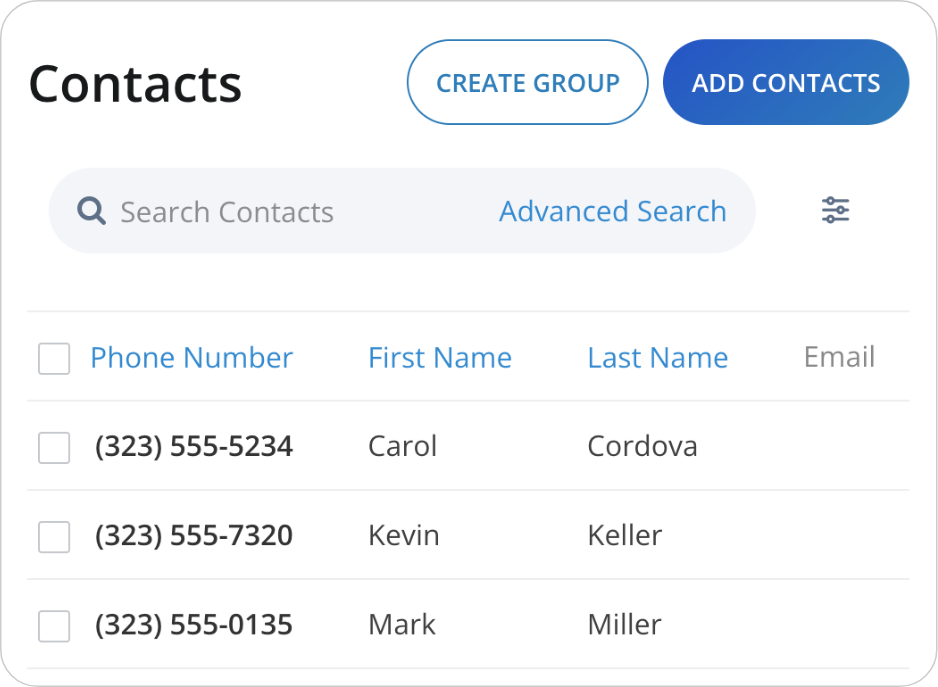 Creating a group text database