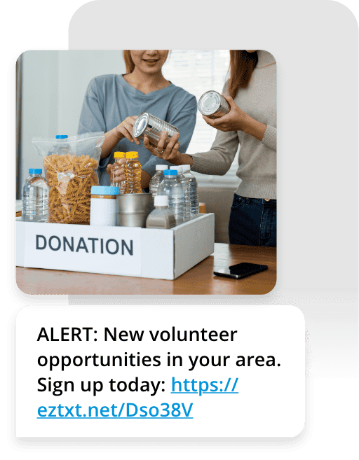 Group volunteer text example