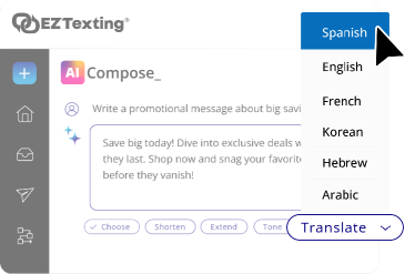Multilingual texting with EZ Texting and AI