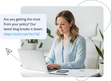 Text blog promotions for insuarance