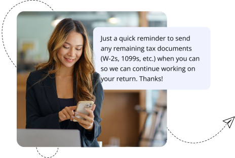Tax firm efficiency with texting