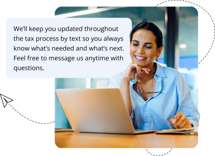 Text communication for tax services
